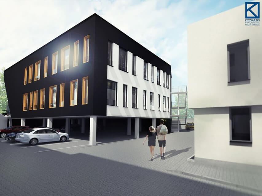 projekt biurowca obok fabryki porcelany śląskiej