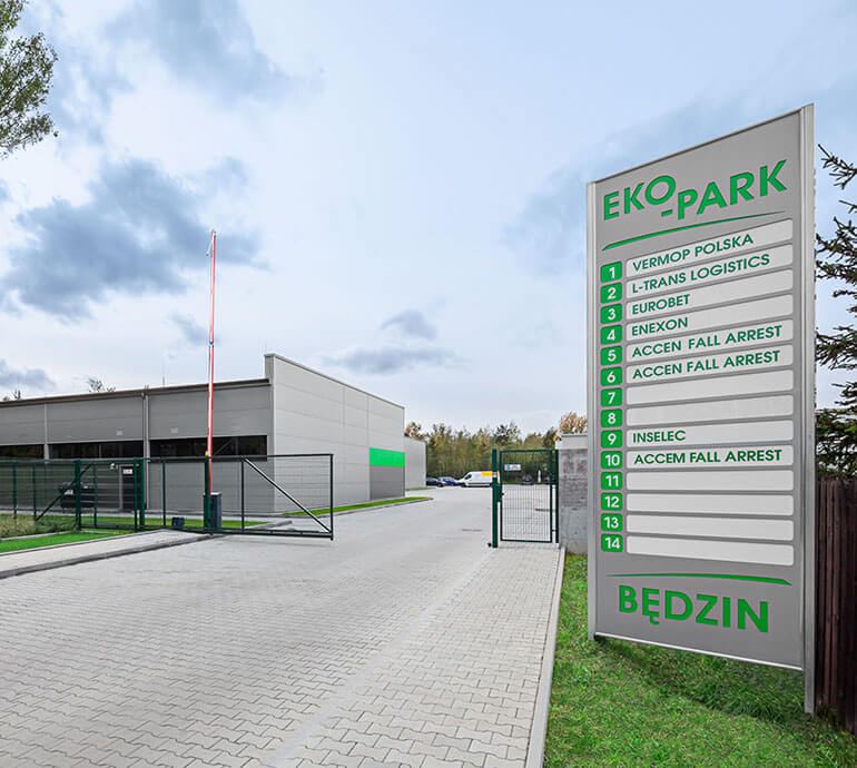 projekt centrum logistycznego eko park będzin side