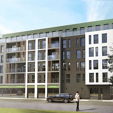 ul. Dęblińska 9, Sosnowiec - front budynku render dęblińska 9 sosnowiec front budynku render