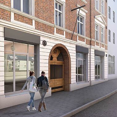 ul. Gliwicka 51, Katowice - wizualizacja projektu z drzwiami wejściowymi gliwicka 51 katowice wizualizacja projektu z drzwiami wejściowymi