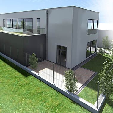 heisslufttechnik katowice wizualizacja siedziby wg projektu architekta