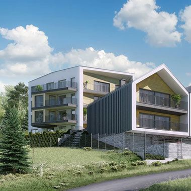 kamienna wisła inwestycja mieszkaniowa od frontu render