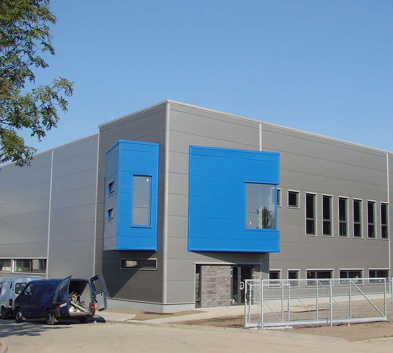 projekt budynków firmowych i hali luka katowice side