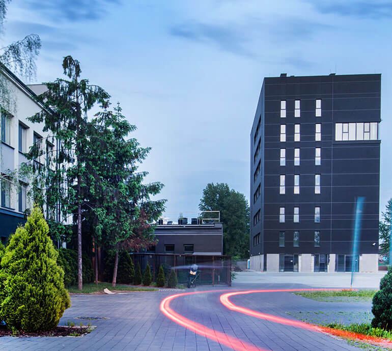 projekt rewitalizacji biurowiec rawa office katowice side