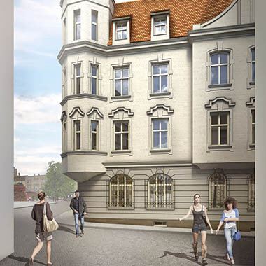 wizualizacja kamienicy po rewitalizacji rynek 14 tarnowskie góry