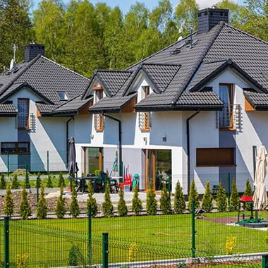 ul. Sandacza, Katowice - domy na osiedlu z przybliżenia domy na osiedlu sandacza katowice z przybliżenia