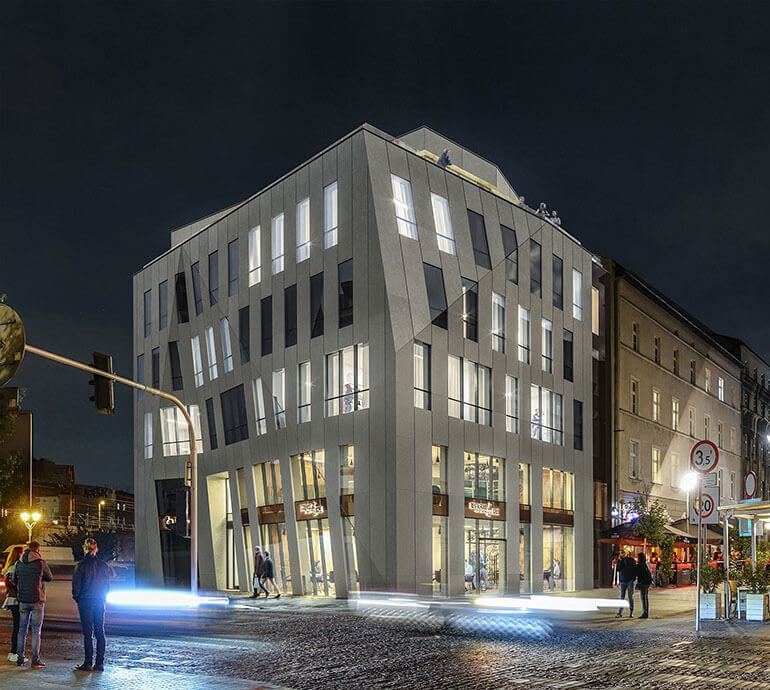 projekt budynku towarzystwa budownictwa społecznego w katowicach side