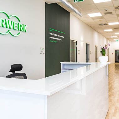 Vorwerk Polska - zbliżenie na ladę recepcyjną vorwerk polska zbliżenie na ladę recepcyjną