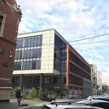 ul. Wojewódzka 44, Katowice - wizualizacja budynku z rogu ulic wojewódzka 44 katowice wizualizacja budynku z rogu ulic
