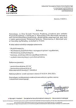 referencje od katowckiego towarzystwa budownictwa społecznego