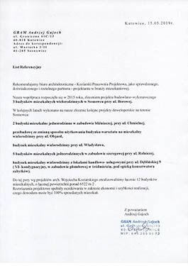 list referencyjny do budynków mieszkalnych gram