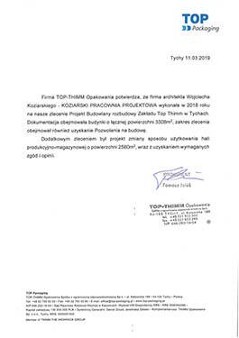 list referencyjny do obiektów przemysłowych top thimm