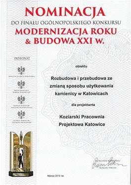 nagroda dla projektu w konkursie modernizacja roku 2